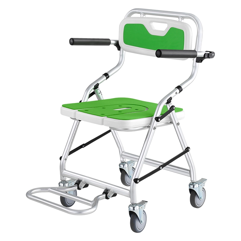Sedia da commodo con doccia da toilette pieghevole